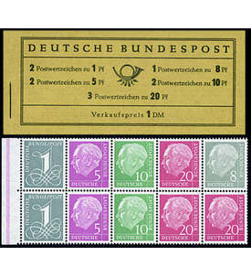 BRD Bund  Markenheft Nr. 4YI Heuss 1960 liegendes WZ