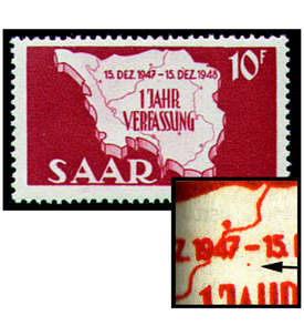 Saar Nr. 260 Type II postfrisch