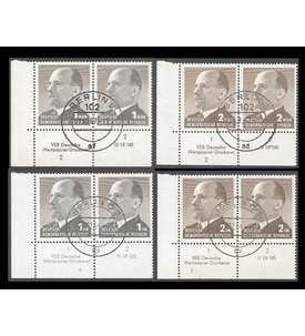DDR Nr. 968-969+1087-1088DV gestempelt Druckvermerke