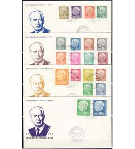   Saar Nr. 409-429 auf 4 FDC's