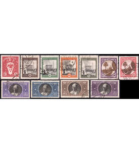 Vatikan 1933 gestemepelt 11 W. aus dem Freimarkensatz dabei die Nr. 32 und 33