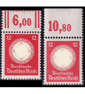 Deutsches Reich Farben Nr. D 172 a + b postfrisch vom Oberrand