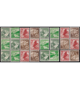 Deutsches Reich Zusammendrucke       K33-34,S245-252 postfrisch     Ostmark 1938