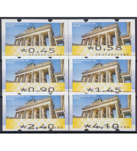 BRD Bund ATM6  TS3 postfrisch ** 045/058/090/145/240/410 Cent Brandenburger Tor mit Zhlnummer