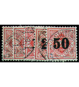 Wrttemberg Nr. 184-188 gestempelt