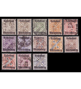Wrttemberg Nr. 258-270 gestempelt