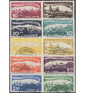 Wrttemberg Nr. 272-281 gestempelt