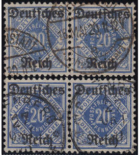 Deutsches Reich Nr. 55 X+Y gestempelt als waagerechtes Paar