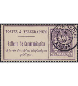 Frankreich Telefonkarte von 1900 gestempelt