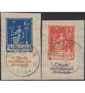 Deutsches Reich Nr. 233 - 234 auf Briefausschnitt geprft und signiert