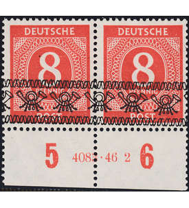 Alliierte Besetzung Nr. 53 I Bandaufdruck - Paar mit Hausauftragsnummer postfrisch