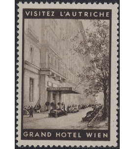 sterreich - Verschlussmarke Grand Hotel Wien postfrische Einzelmarke