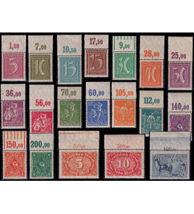 Deutsches Reich Nr. 158-176 postfrisch vom Oberrand