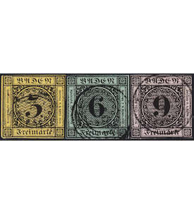 Baden Nr. 2a, 3a, 4a gestempelt