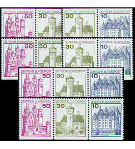 BRD Bund  Zusammendrucke W57-W62  Burgen und Schlsser 1977  postfrisch **
