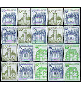 BRD Bund  Zusammendrucke W63-W70  Burgen und Schlsser 1980 I  postfrisch **