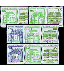 BRD Zusammendrucke W75-W78  Burgen und Schlsser 1982  postfrisch **