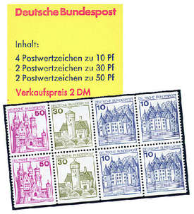 BRD Bund  Markenheft Nr. 21 Burgen und Schlsser 1977