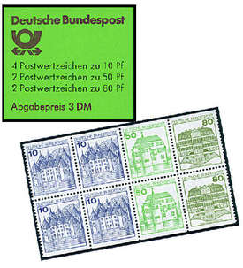 BRD Bund  Markenheft Nr. 24 Burgen und Schlsser 1982