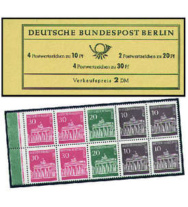 Berlin Markenheft Nr. 5 Brandenburger Tor 1966