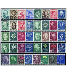 Schweiz Pro Juventute 1940- 1949 postfrisch ** MNH