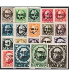 Bayern Nr. 152-170B postfrisch ** Freistaat 19 Werte