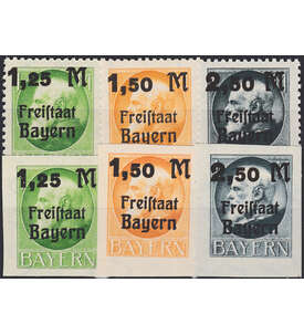Bayern Nr. 174-176 A+B postfrisch ** Ergänzungen 6 Werte