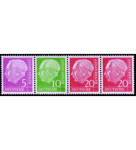 BRD Bund  Heuss-liegendes Wasserz. postfrisch 5,10,20,20 Pfg.