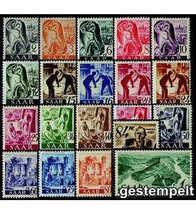 Saar Nr. 206-225 gestempelt Freimarken 1947