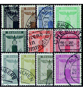 Briefmarkenn für Sammler 1-8 gestempelt Zähldienstmarken für Preußen Goldhahn Briefmarken Deutsches Reich Dienstmarken Nr