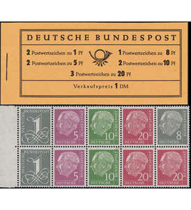 BRD Bund  Markenheft Nr. 4YI Heuss 1960 liegendes WZ geprft und signiert Schmidl