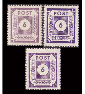 SBZ Nr. 58a+b+c postfrisch ** Farbvarianten