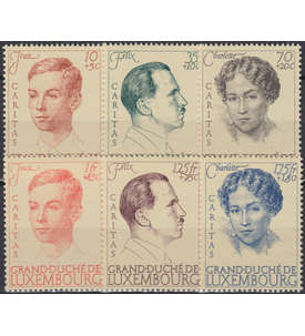 Luxemburg bis 1939 postfrisch mit Nr. 333-338