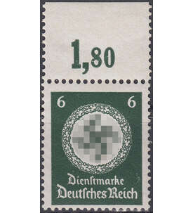 Deutsches Reich Dienst Nr. 135y postfrisch Oberrandmarke waagerechte Gummiriffelung