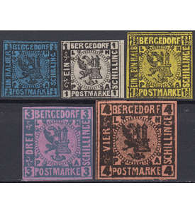 Bergedorf Nr. 1-5 ungestempelt