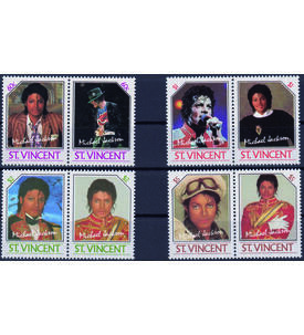 Motiv Michael Jackson 8 postfrische Werte auf Steck- karte