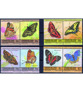 Motiv Schmetterlinge II 8 postfrische Werte auf Steck- karte