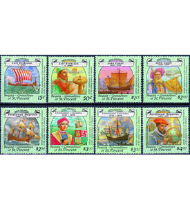 Motiv Schiffe I 8 postfrische Werte auf Steck- karte