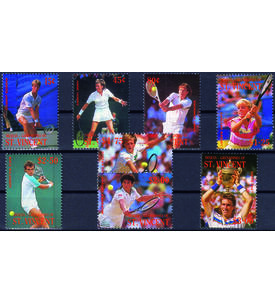 Motiv Tennis III 8 postfrische Werte auf Steck- karte
