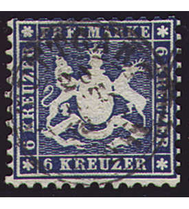 Wrttemberg Nr. 27 c gestempelt geprft