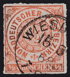   Norddeutscher Postbezirk Nr. 3 x gestempelt