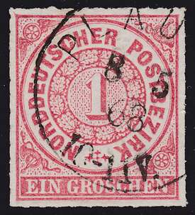   Norddeutscher Postbezirk Nr. 4 x gestempelt