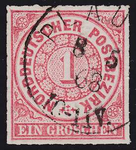   Norddeutscher Postbezirk Nr. 4 x gestempelt