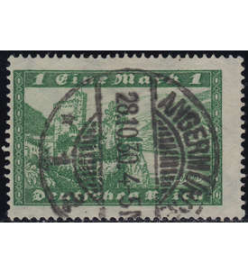 II Dt. Reich Nr. 364Y gestemp. 1 Mark Bauwerk 1924 WZ.2Y