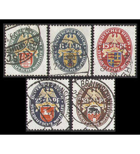 II Deutsches Reich Nr. 425-429 Nothilfe 1928 gestempelt