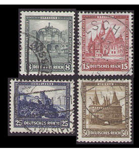 II Deutsches Reich Nr. 459-462 Nothilfe 1931 gestempelt