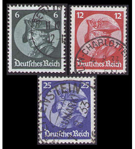 II Deutsches Reich Nr. 479-481 Fridericus gestempelt