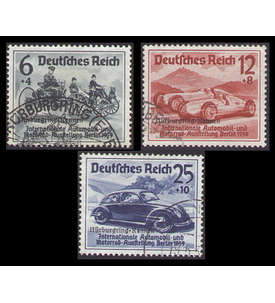 II Deutsches Reich Nr. 695-697 Nürburgring gestempelt