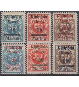 Memel Nr. 129-134