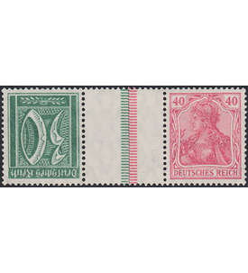 Dt. Reich ZD KZ 8 ungestempelt Germania und Ziffer 1921 (30+Z+40)